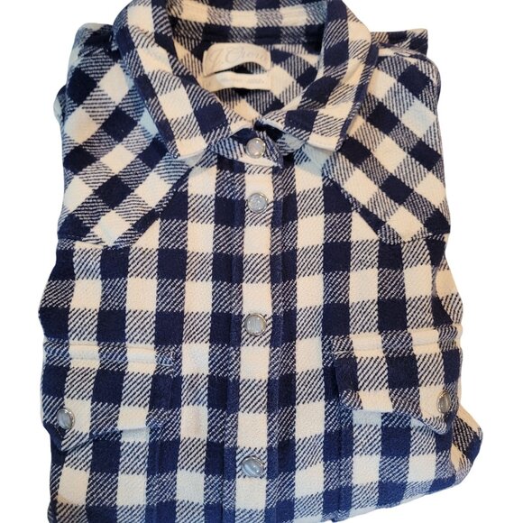 J. Crew Womens Blue & White Checkered Button-Up Shirt - Picture 14 of 15